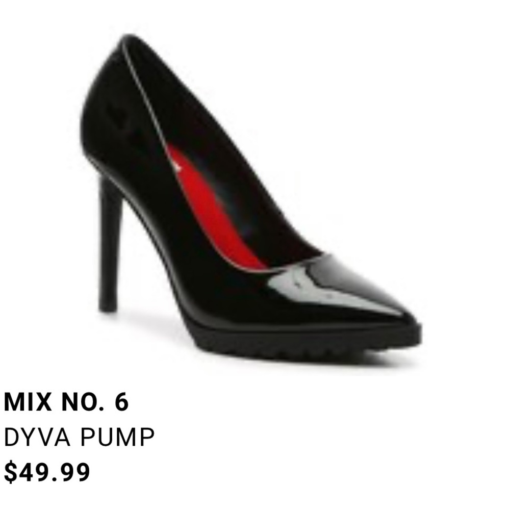 MIX NO. 6 Dyva Patent Leather Pump Heel. Size 7.5.